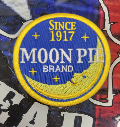 Embroidered moon pie - moon, patch